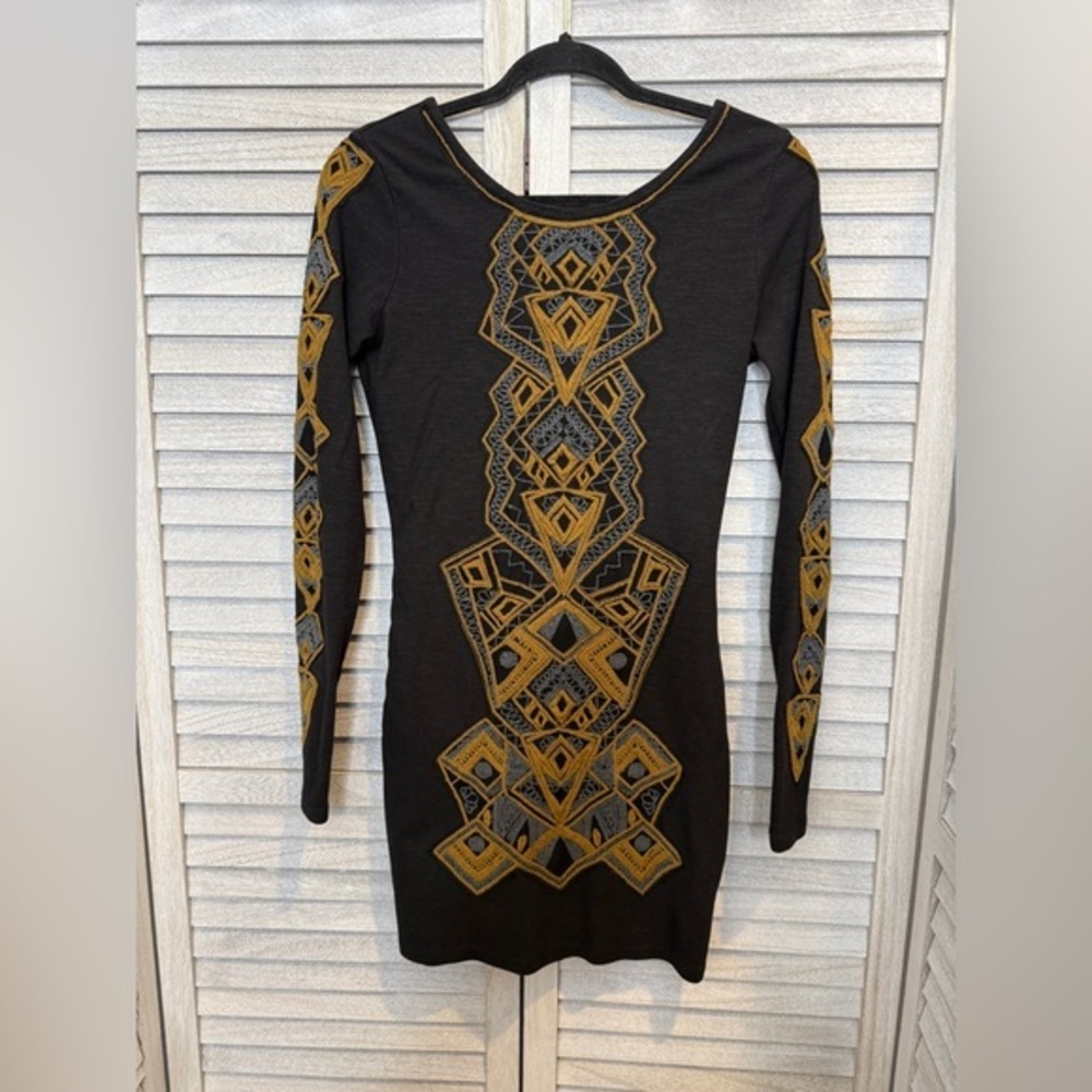 Free People Aztec Princess Embroidered Dress Size M